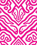 Vibrant Pink Abstract Organic Flow Rug