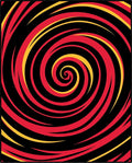 Crimson Gold Black Swirl Rug
