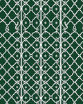 Deep Green Lattice Star Inlay Rug