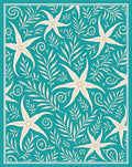 Teal Starfish Botanical Garden Rug