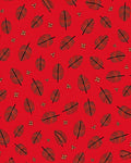 Vibrant Red Feather Blossom Ensemble Rug