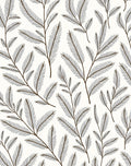 Brown Feathered Branch Botanical Rug