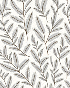Brown Feathered Branch Botanical Rug