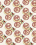 Crimson Floral Outline Abstract Rug