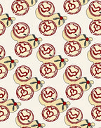 Crimson Floral Outline Abstract Rug