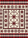 Rustic Crimson Snowflake Plaid Rug