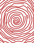 Crimson Red Swirl Abstract Rug