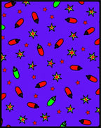 Purple Star and Capsule Collage Rug