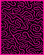 Vibrant Pink Black Swirl Rug