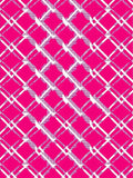 Vibrant Pink Plaid Diamond Rug