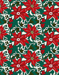Vibrant Red Poinsettia Swirl Background Rug