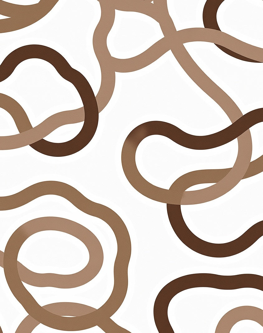 Earthy Tone Abstract Swirl Rug