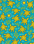Yellow Turtle Sun Under Sea Rug