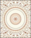 Cream Tan Ornamental Medallion Rug