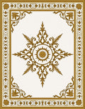 Golden Medallion Sunburst Border Rug