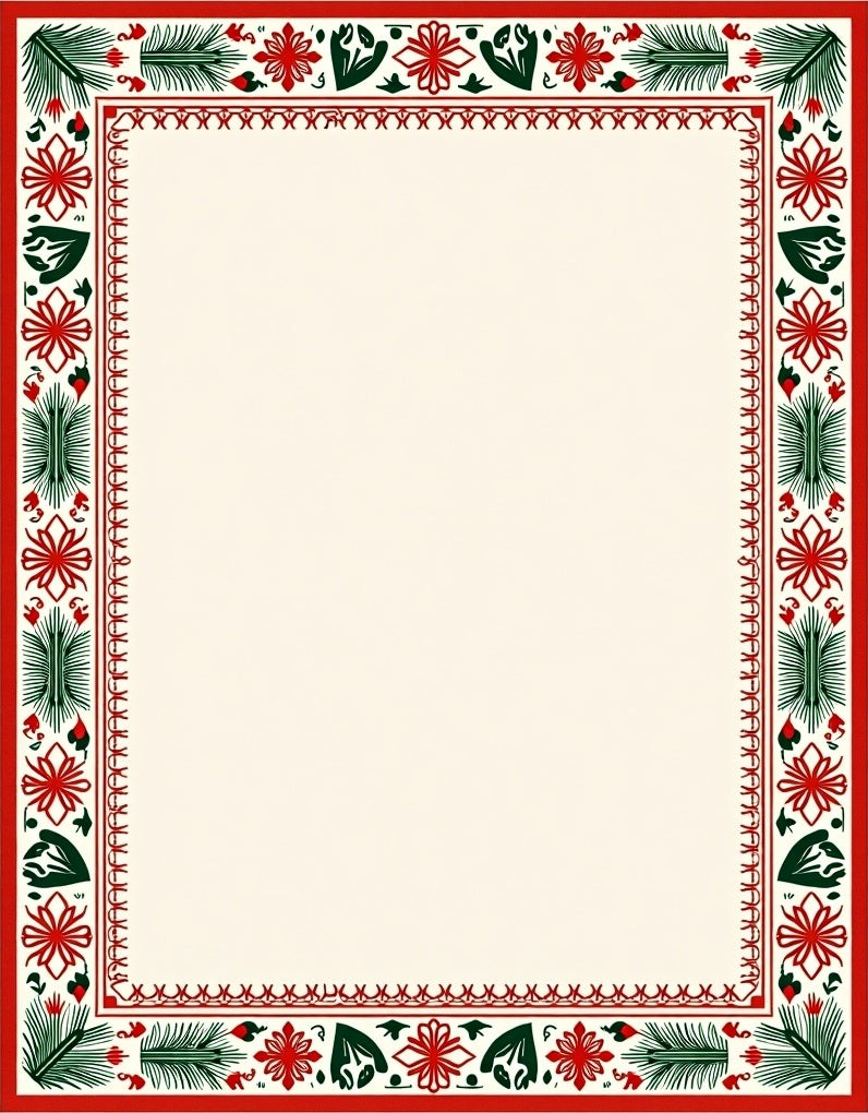 Crimson Green Floral Bordered Rug