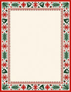 Crimson Green Floral Bordered Rug