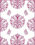 Crimson Floral Acanthus Scroll Rug