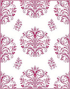 Crimson Floral Acanthus Scroll Rug