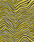 Bold Yellow Black Zebra Wave Rug
