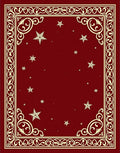 Crimson Starry Night Ornamental Rug