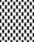 Black Gray Lattice Fleur de Lis Rug