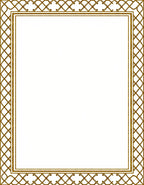 Golden Interlocking Lattice Border Rug
