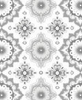 Gray Floral Medallion Mandala Rug
