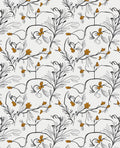 Golden Blossom Vine Sketch Rug