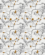 Golden Blossom Vine Sketch Rug
