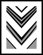 Modern Black White Gray Chevron Rug