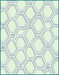 Pastel Green Hexagonal Mesh Rug