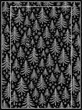 Black White Evergreen Forest Repeat Rug
