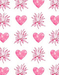 Pink Hearts and Floral Burst Rug
