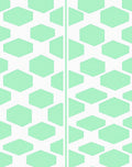 Light Green Hexagon Overlapping Geometric Rug