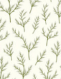 Green Fern Frond Botanical Art Rug