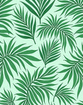 Emerald Palm Frond Tropical Sweep Rug