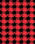 Bold Red Houndstooth Check Rug
