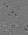 Bold Black White Chevron Flow Rug