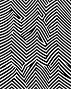 Bold Black White Chevron Flow Rug