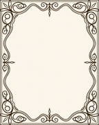 Elegant Cream Black Swirling Floral Frame Rug