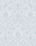 Pale Blue Art Nouveau Swirl Rug