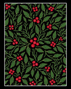 Black Berry Botanical Branches Rug