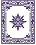 Deep Indigo Starburst Border Rug