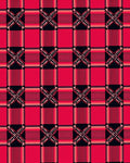 Bold Red Plaid Crosshatch Stripe Rug