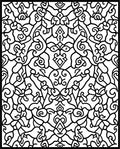 Ornate Black And White Floral Swirl Rug