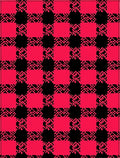 Red Black Checkered Textured Rug