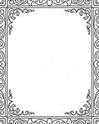 Ornate Black Scrollwork Border Rug