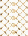 Tan Lattice Floral Arrangement Rug