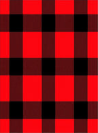 Vivid Red Black Buffalo Check Rug